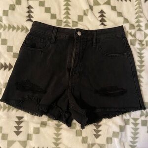 Hollister High Rise Black Shorts